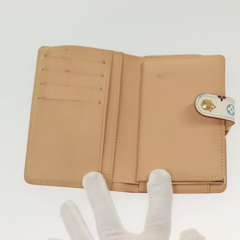 LOUIS VUITTON Multicolor Portefeuille Viennois Wallet White M92987 Auth 130787 - Picture 8 of 16